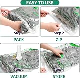STORAGE MASTER Space Saver Bags 12 Pack with Electric Pump Vacuum Storage Bags view 5