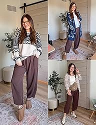 Xiaoxuemeng Womens Baggy Wide Leg Pants Casual