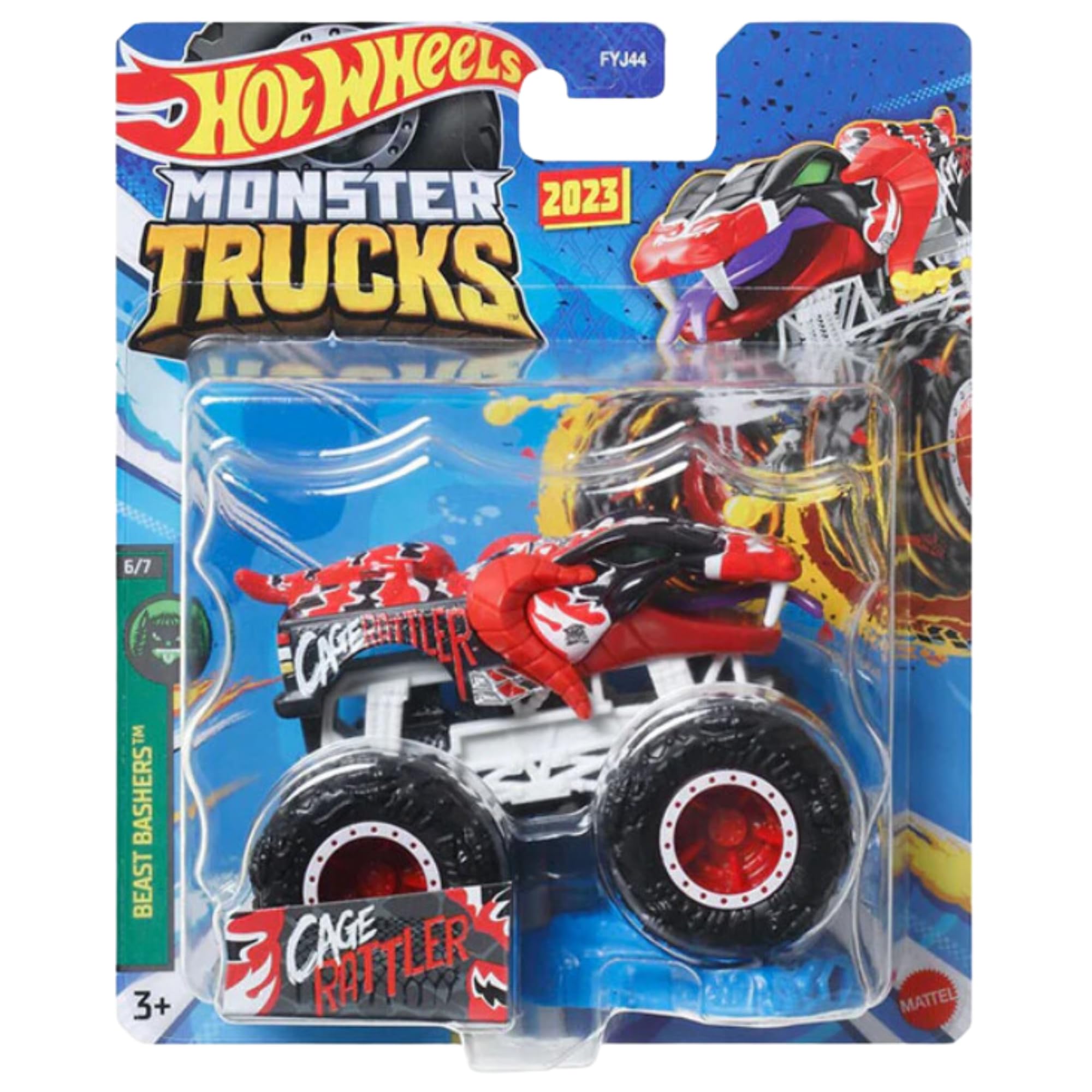 Hot Wheels Monster Trucks Cage Rattler 1:64 Scale Diecast Model Car