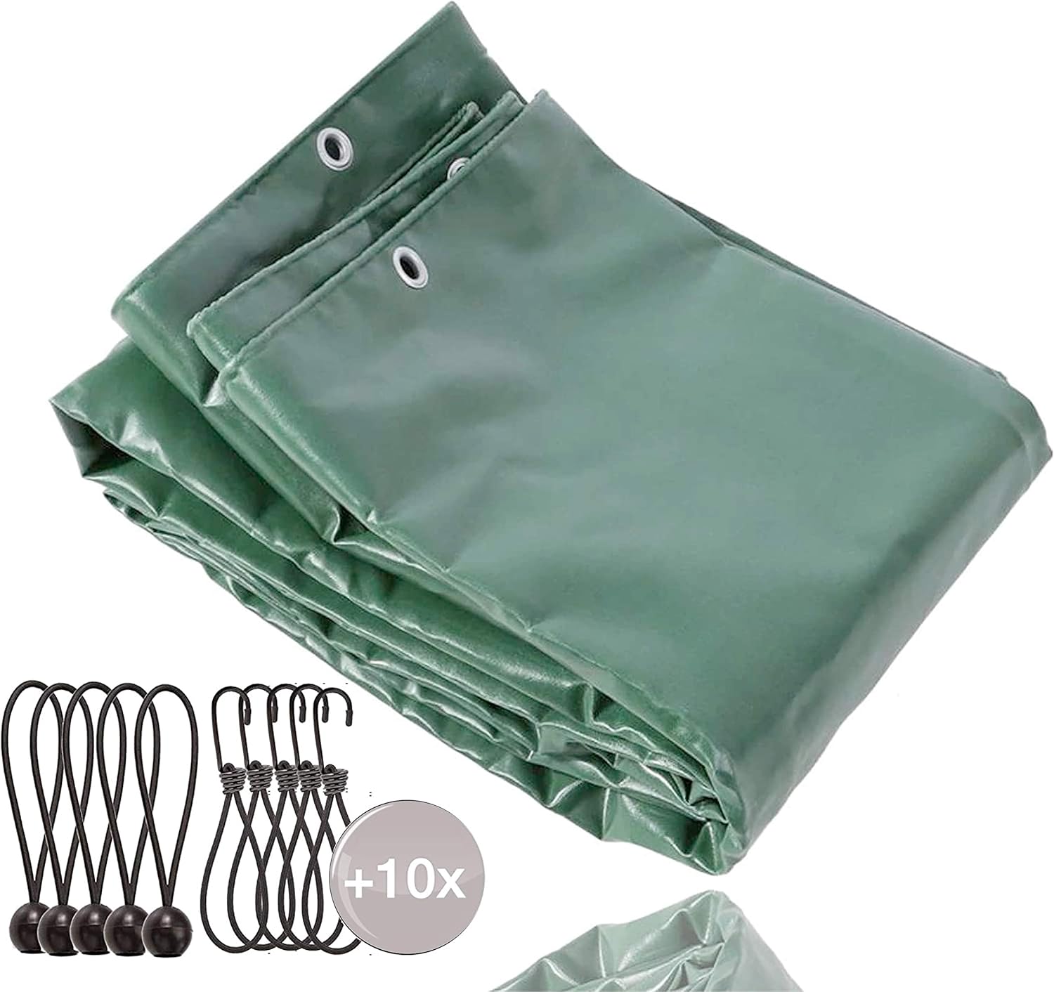 TK Gruppe Timo Klingler 3x4 m Abdeckplane 120 g/m² grün, als Schutzplane - Plane - Gewebeplane - Gartenplane - Bauplane mit Ösen und Planenspanner (3x4m)