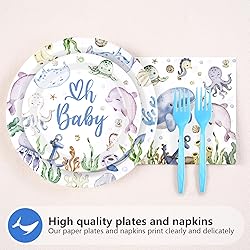 96Pcs Under The Sea Baby Shower Decorations Ocean