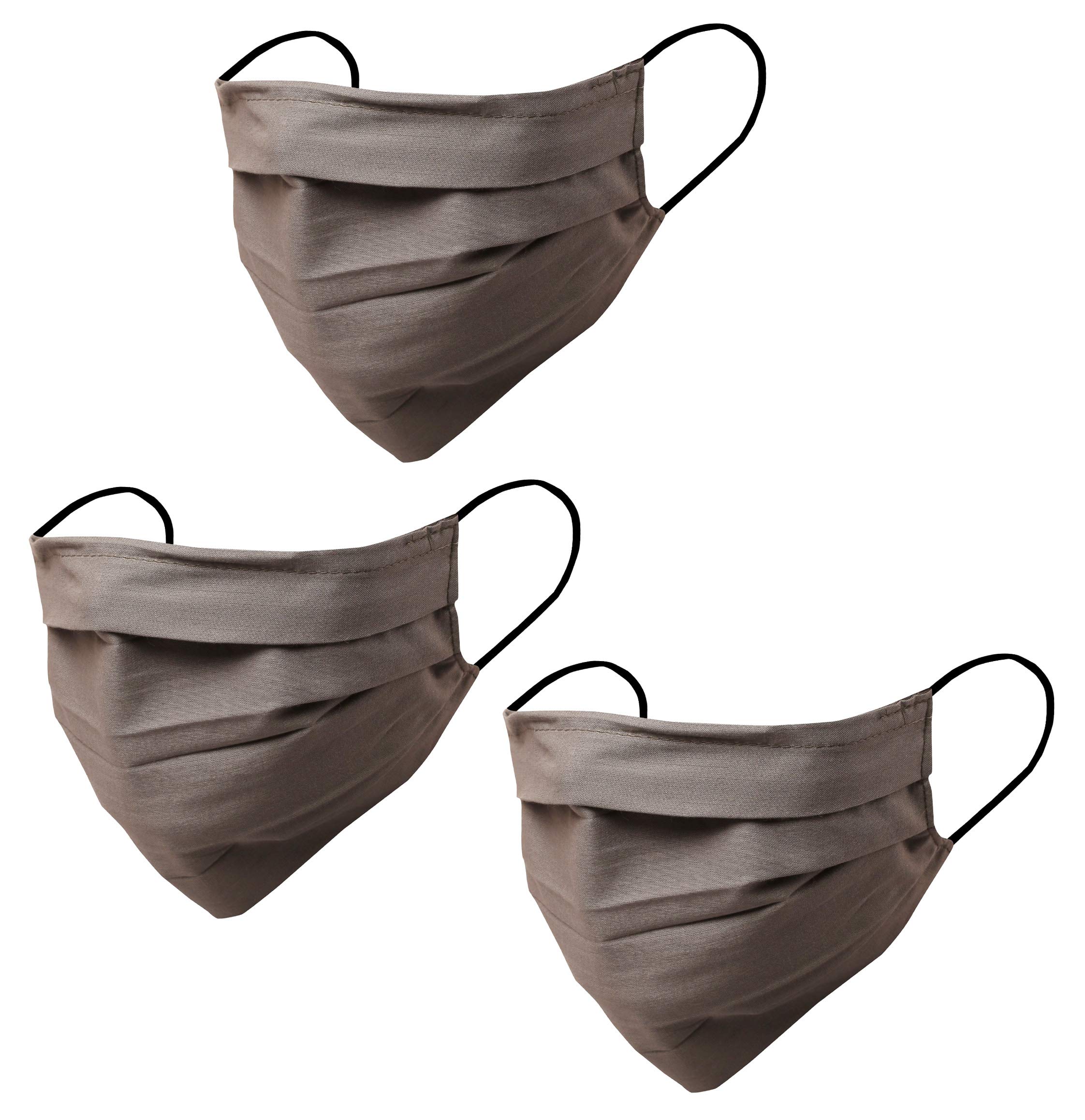 Touchstone soft cotton filter pocket nose bridge double layer face mask Reusable Machine Washable for men, women. (Pack of 3). Green