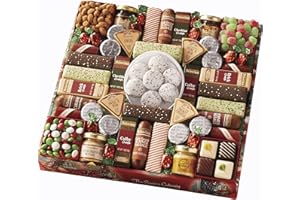 The Swiss Colony 43 Season Pleasers - Assorted Summer Sausage Meats, Mini Meat Sticks, Cheese Bricks and Wedges, Spreadables, Candies, & Chocolate Treats, Meat and Cheese Gift Set, Charcuterie Board