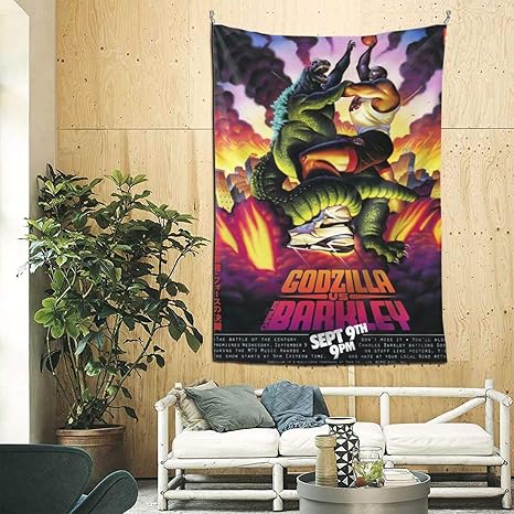 charles barkley godzilla poster
