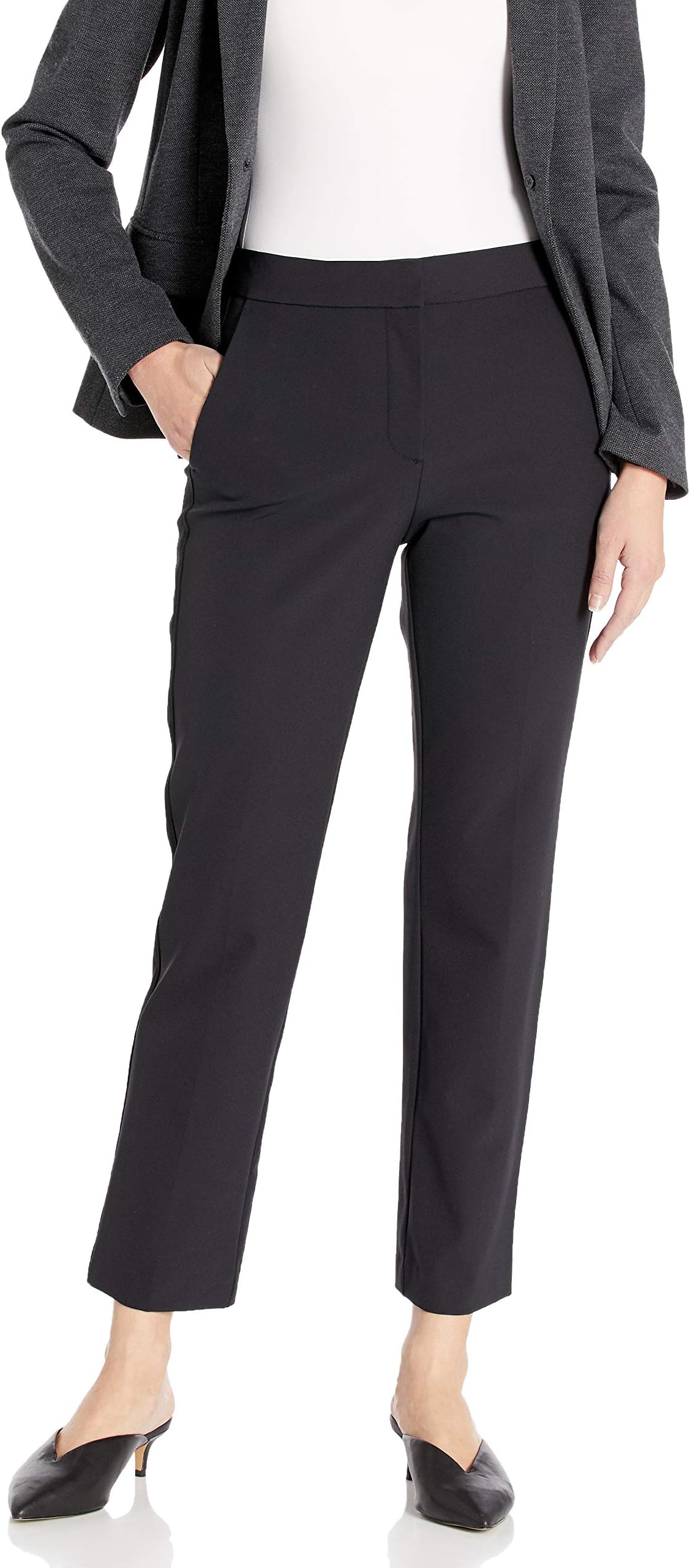 Rebecca Taylor Women's Cropped Suiting Pant with Tuxedo Stripe Detail