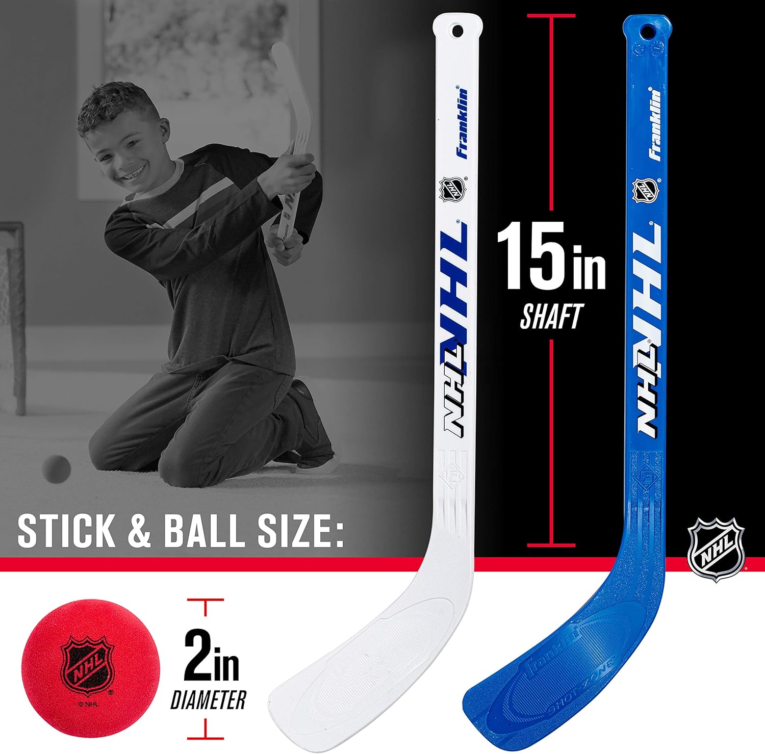 Franklin Sports Mini Hockey Rink Set - Half Rink Knee Hockey Goal, Mini Sticks, and Ball Set - Indoor Mini Hockey Rink - Official NHL Licensed : Sports & Outdoors