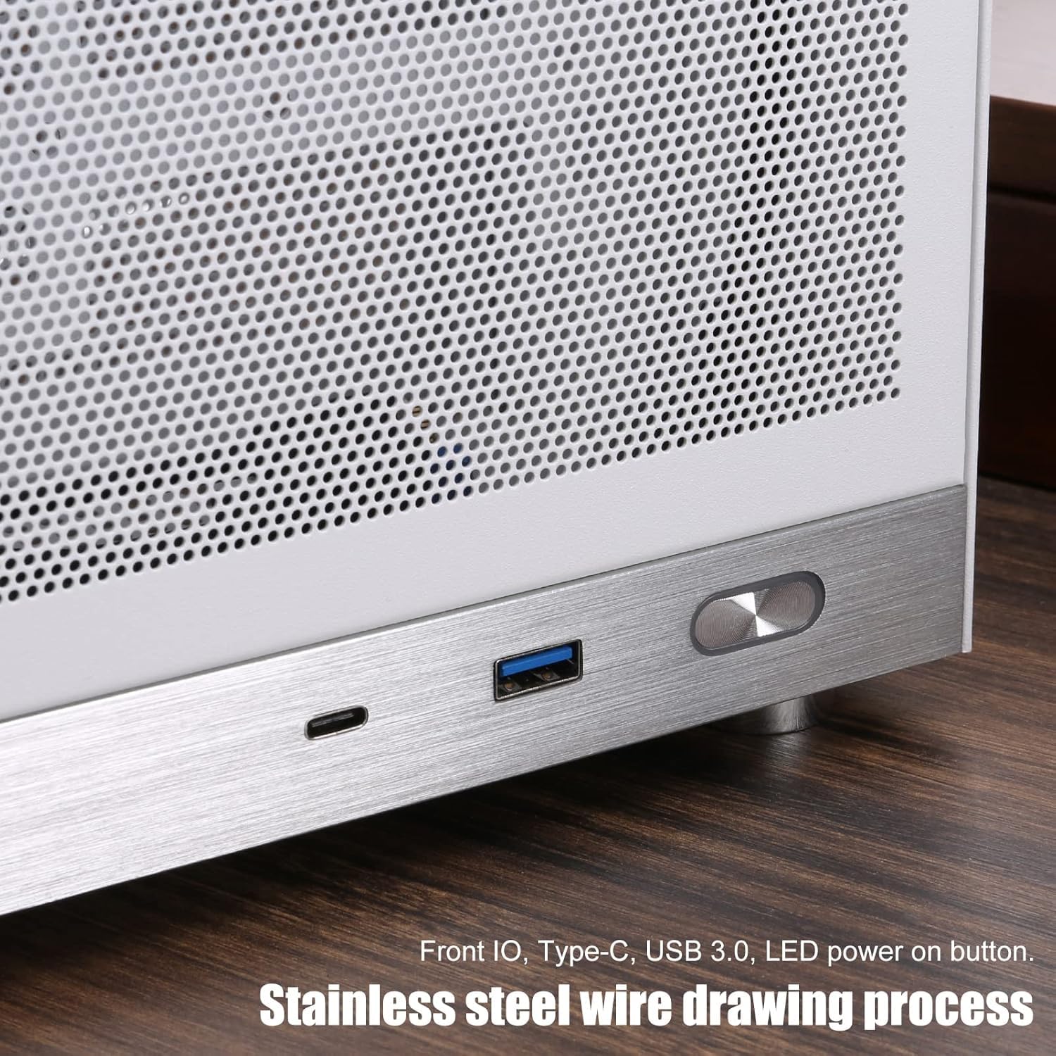 LAN Gaming 8L Portable Mini ITX Case w/ PCIe 4.0 Riser - Smallest Chassis supporting 300mm RTX 5080 GPU, 55mm 125W Cooler, 130mm 1000W SFX PSU, & ITX Motherboard with USB-C 3.2 front port (White)