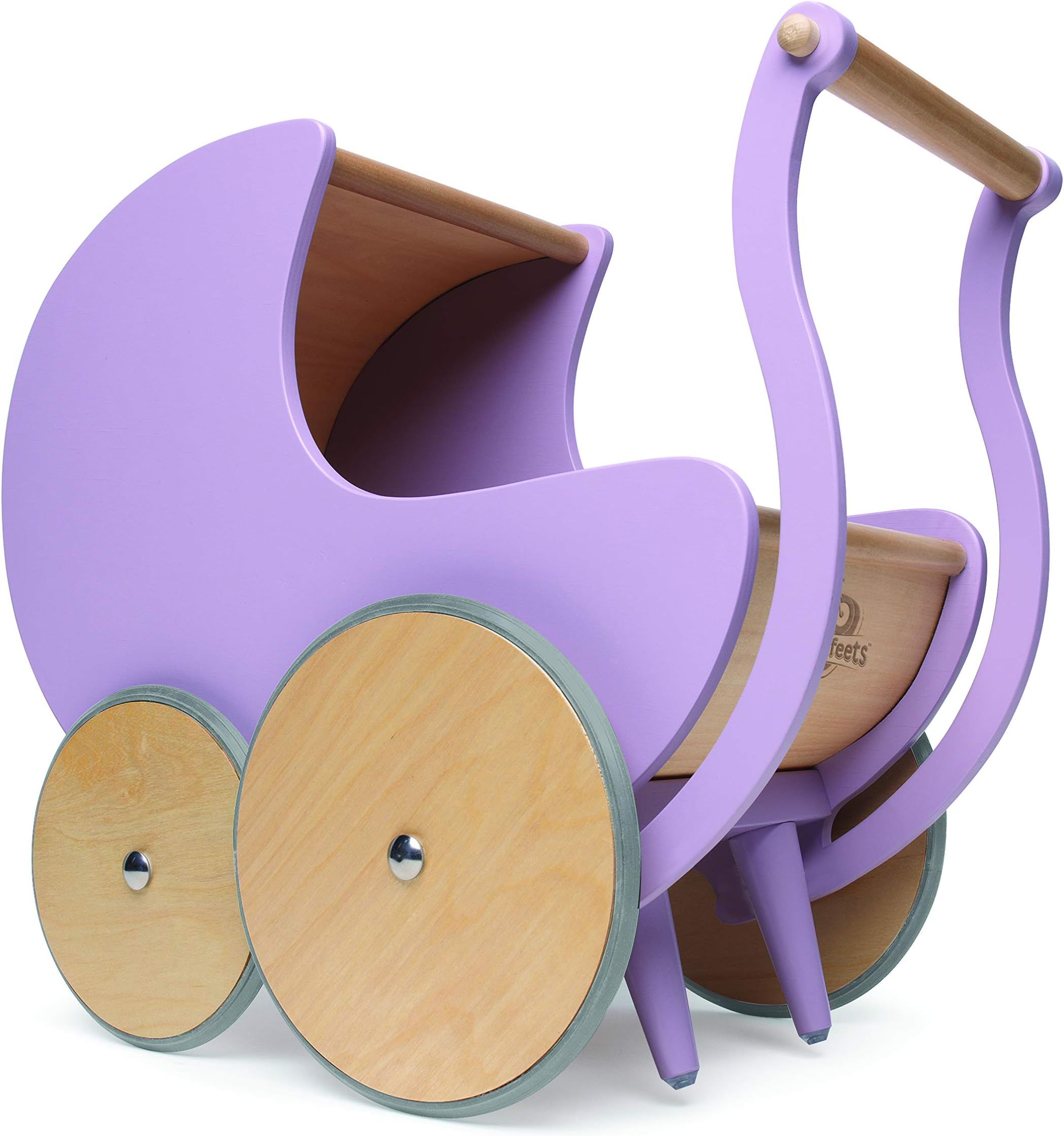 Wooden Doll Pram Lavender