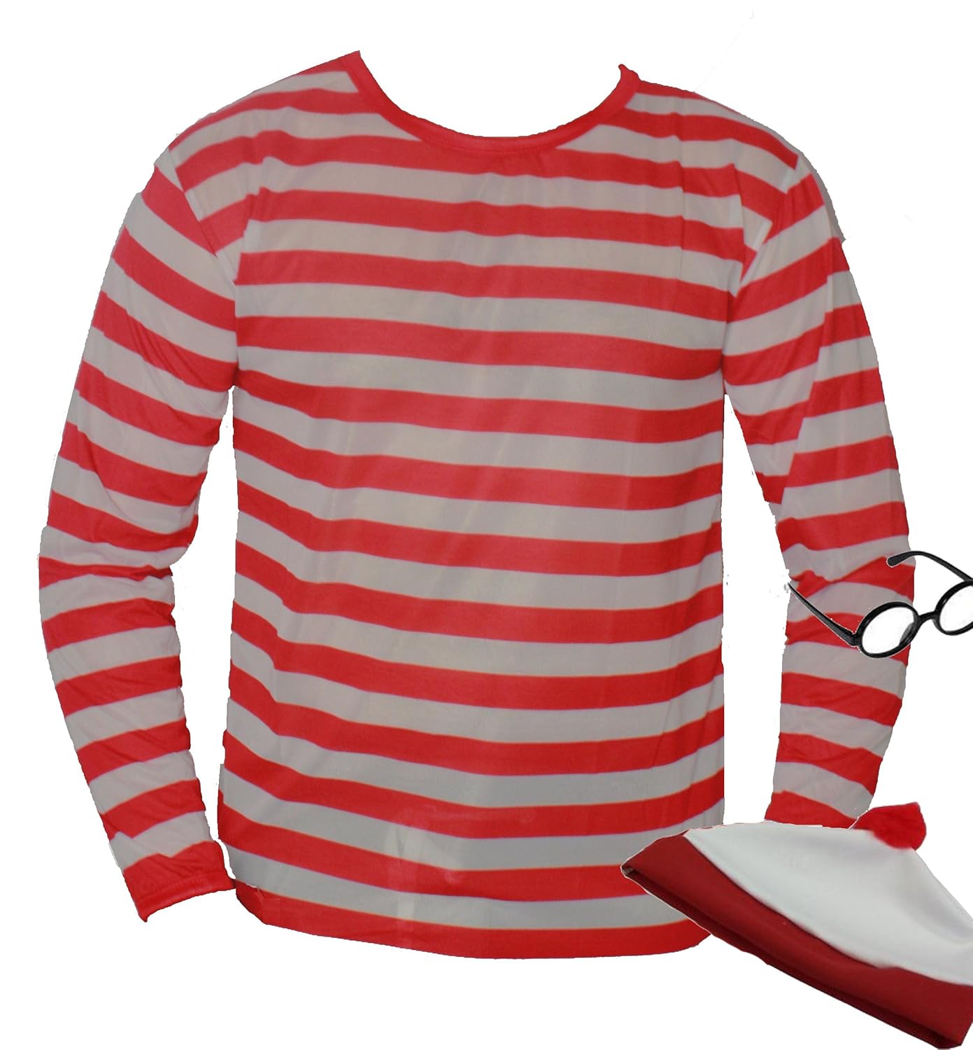Geeks Red And White Stripe Top Hat And Glasses Amazon Co Uk Clothing