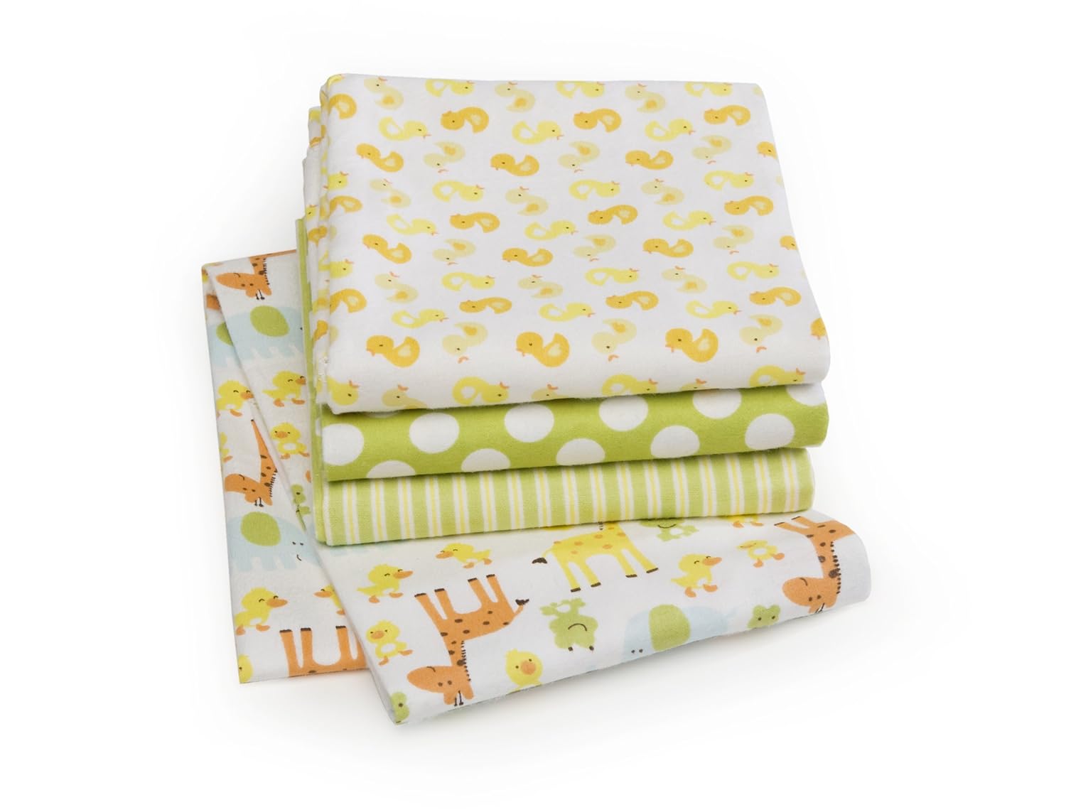 Carter's 4 Pack Wrap Me Up Receiving Blanket, Safari Duck