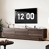 Homiflex TV Stand for TVs Up to 90", 78" Entertainment Center with Storage, Modern TV Stand with Drawers & Power Outlets, Wooden Media Console Table for Living Room Bedroom, Walnut