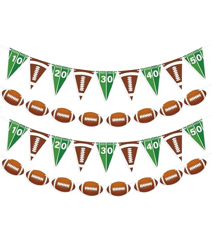 VILIFEVER Game Time Fußball Banner & Girlande – Partydekoration Für Fußball-Geburtstage, Sportevents