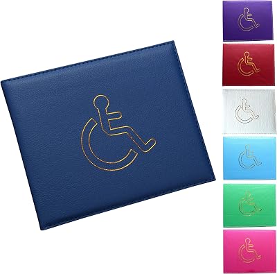 Glamified Soft Leather Disabled Badge Wallet Blue Badge Display Holder