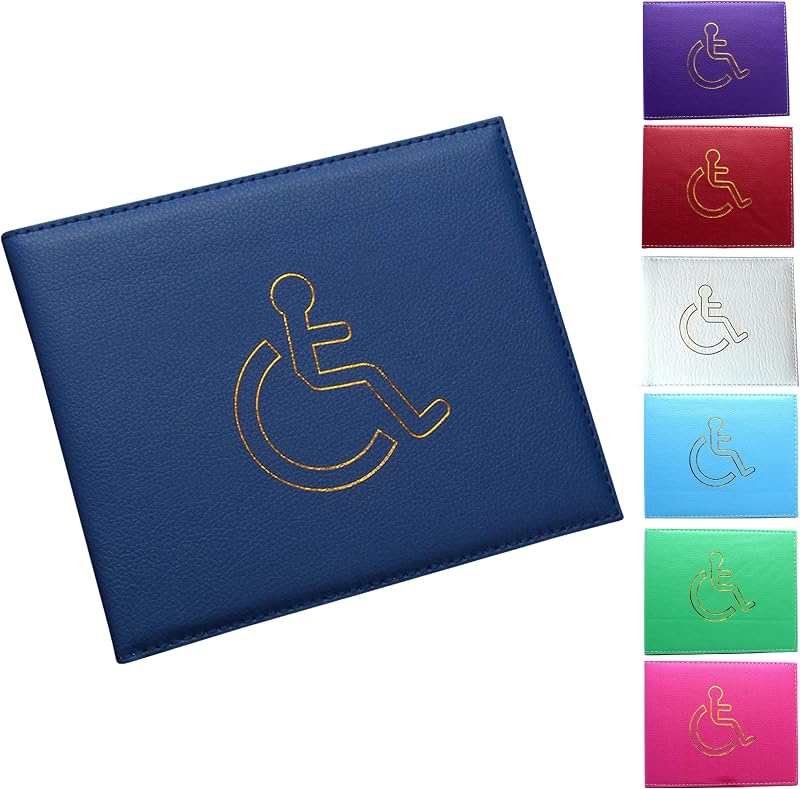 Glamified Soft Leather Disabled Badge Wallet Blue Badge Display Holder