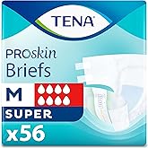 Tena Incontinence Briefs, Uni-Sex Fit, Super Absorbency, Medium 56 count
