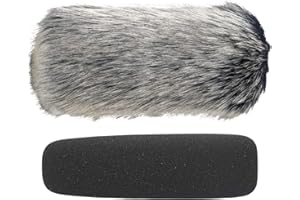 Windscreen Muff and Foam for VideoMic, NTG2, NTG1 and WSVM Microphone, Indoor Outdoor Microphone Windshield by SUNMON (2 PACK