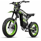 MECODO Electric Dirt Bike, 6000W Peak Electric Motorcycle for Adult | 53 Mph Max Speed, 60V 30AH Battery, 70 Miles Max Range, 20&rdquo;x4&rdquo; Off-Road Tires, Hydraulic Brakes, Dual Shock Absorption