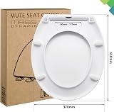 Mass Dynamic Soft Close Toilet Seat White Oval 450x370 Top Fix Hinges view 2