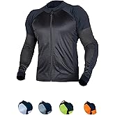 WICKED STOCK Mesh Armored Motorcycle Shirt for Men & Women - CE Level 2 Mesh Motorcycle Protective Shirt for Summer - Soft, Stretchy & Lightweight Motorcycle Armored shirt with Removable Padding