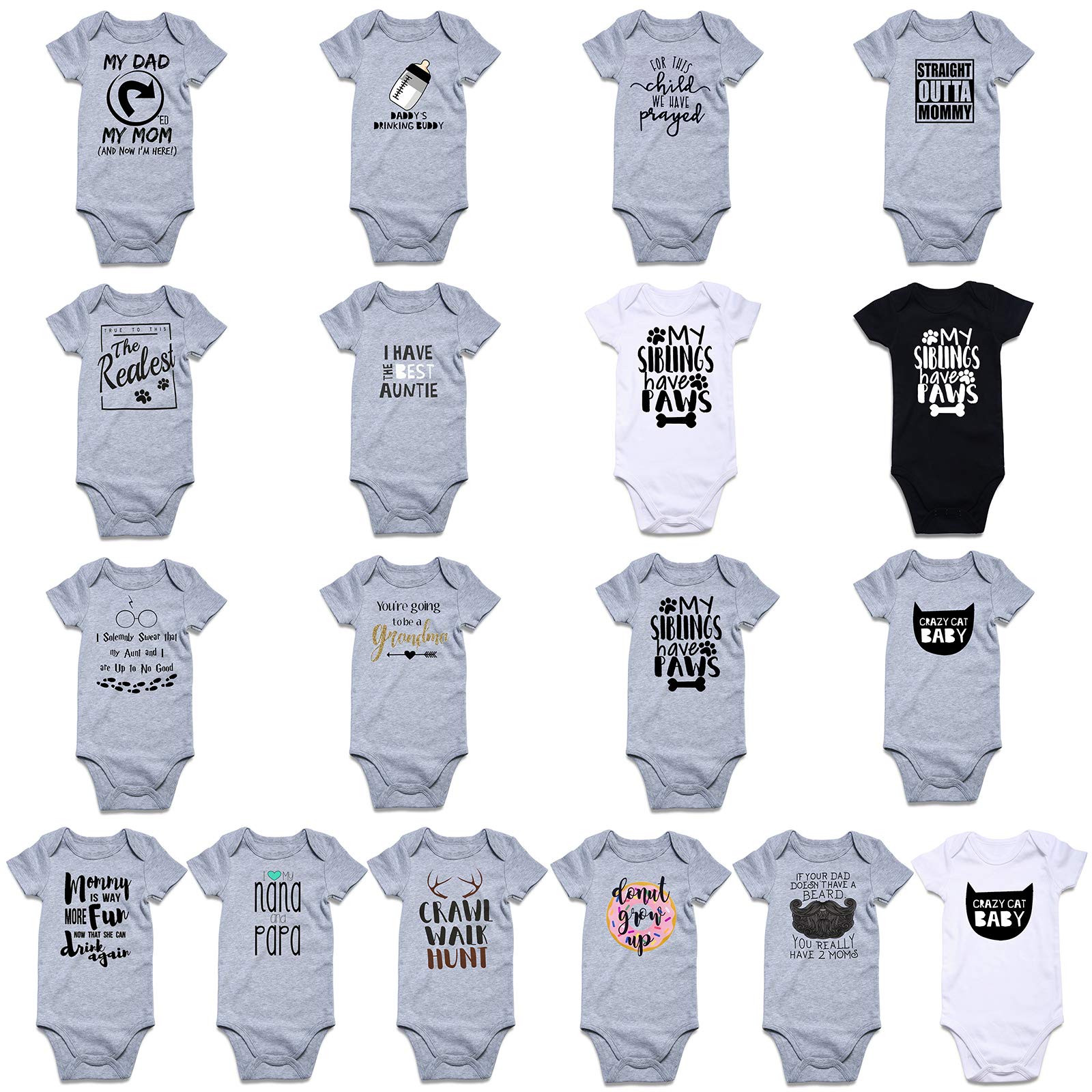 BFUSTYLE Baby boy Gifts 3 Months,Toddler Infant Onesies I Solemnly Swear That My Aunt and I are up to No Good Print Onesies Rompers Bodysuit Outfits Onesies Fall (0-3 Months,My Aunt and I)