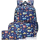 YESGIRL 3Pcs Preschool Backpack Kids Kindergarten Backpack with Lunch Box & Pencil Case, Toddler School Bookbag Set for Boys Elementary Primary Schooler