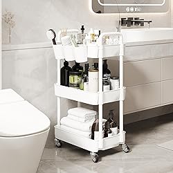 UDEAR 3-Tier Rolling Utility Cart,Multifunctional