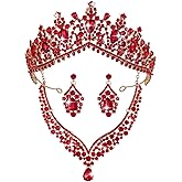 Kamirola Tiaras and Crowns for Women,Tiaras Earrings Necklace, Crystal Bridal Jewelry Set, Costume Party Halloween Prom Pageant Jewelry for Women (TR22)