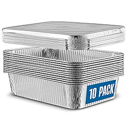 PLASTICPRO 10 Pack Aluminum Pans 12.5'' x