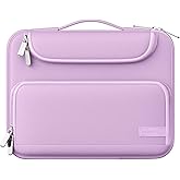 MoKo 9-11 Inch Tablet Sleeve Bag, Fits iPadAir 5/4th 10.9, iPadPro 11 Inch, iPad 9/8th 10.2, iPad 10th 10.9, Tab S8/S9 11",Waterproof Polyester Bag with Double Pockets,Retractable Handle, Purple