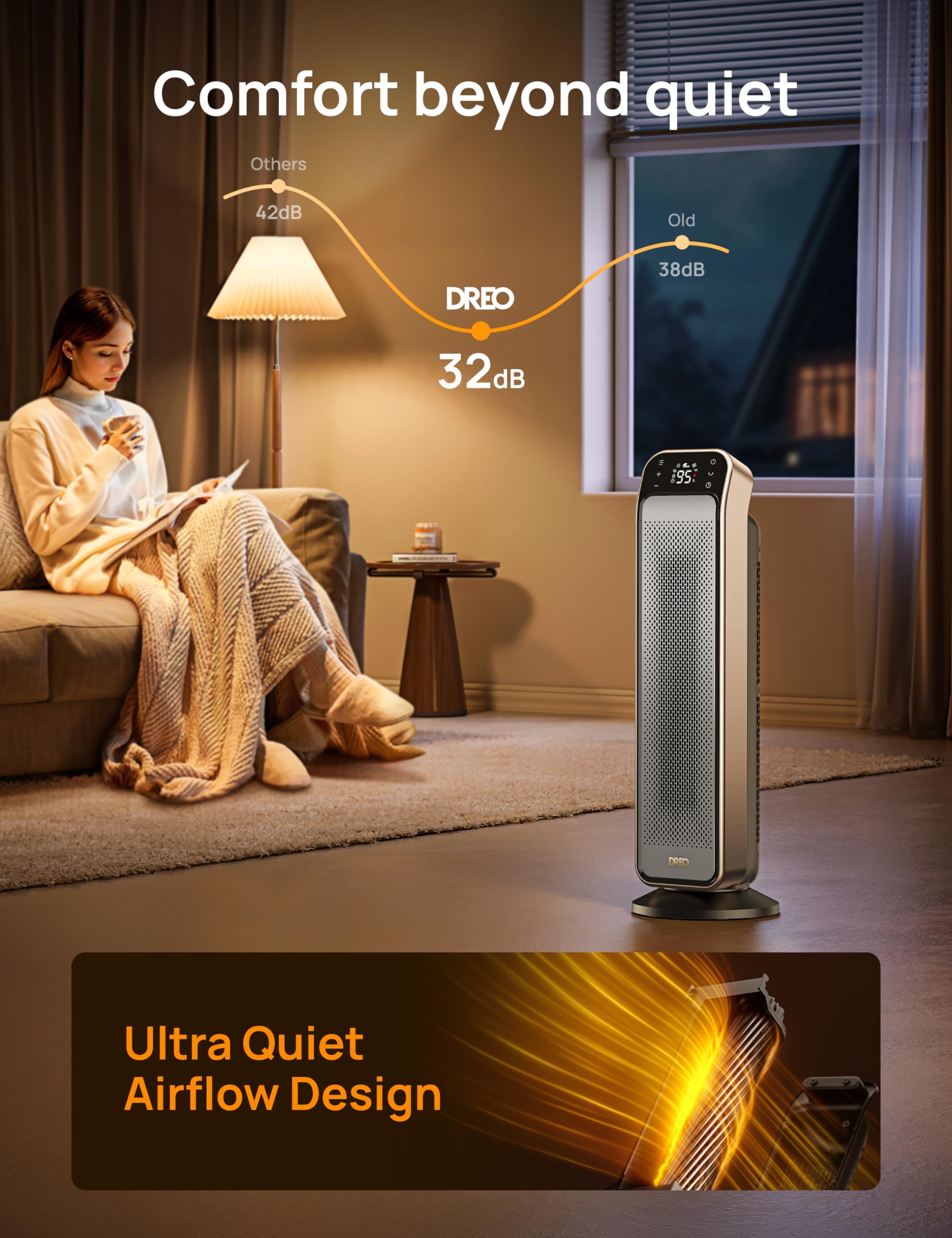 Dreo Space Heater Indoor, 25