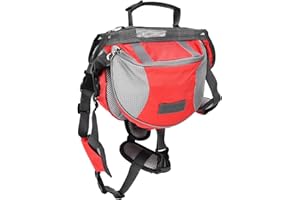Hound Dog Saddle Backpack, Wear Well Adjustable Dog Saddle Bag Nylon Material Breathable Waterproof for Medium Dogs for Large
