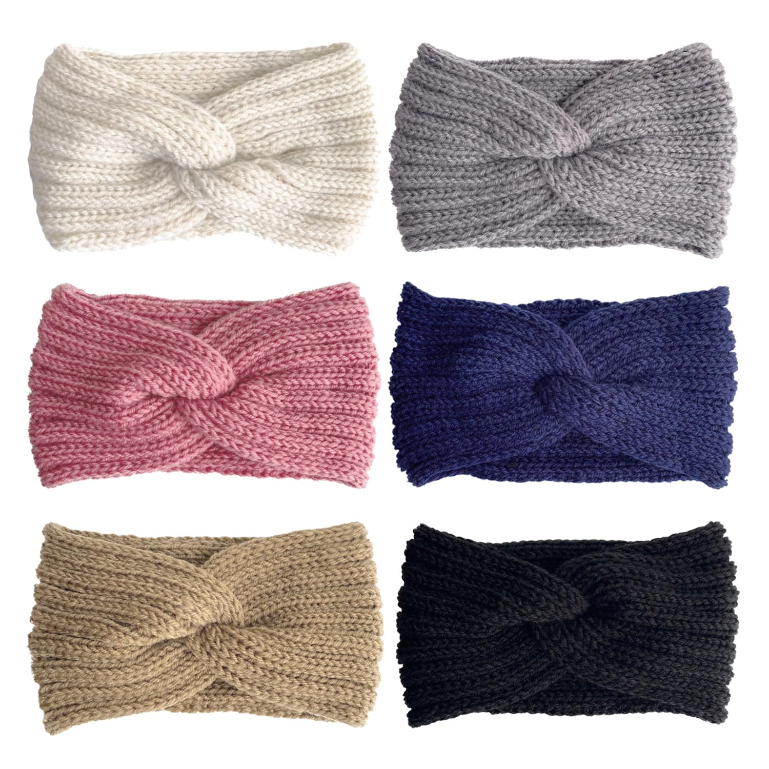 4 Pcs Kids Headbands, Kids Elastic Headbands, Winter Knitted Headbands, Striped Warm Headbands, Non-Slip Headbands, Versatile Women'S Headbands