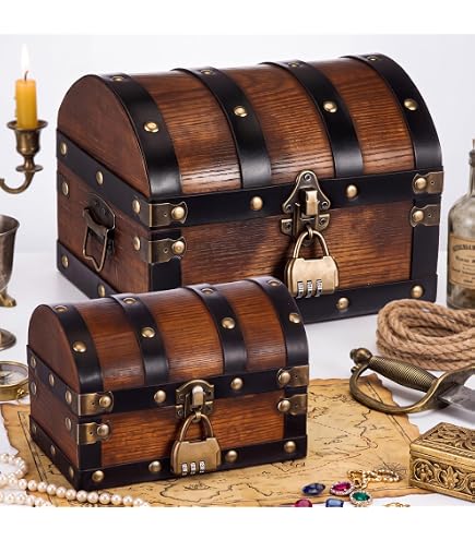 Amazon.com: SciencePurchase 2 Pack Pirate's Treasure Chest (8