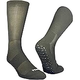 Pearsox Grippear Crew Socks with Silicone Grips – Moisture Wicking Athletic Socks with Arch Support