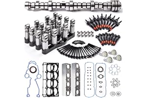 TREXCAR Non MDS 5.7L Hemi Camshaft Lifter Kit Fits for 2009-2016 Dodge Ram 1500 5.7L V8 w/Head Gaskets Bolts Water Plug 53022263AF 53021720AB