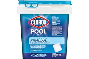 CLOROX POOL & SPA Clorox® Pool&Spa™ XtraBlue 1” Swimming Pool Chlorinating Tablets, Kills Bacteria & Stops Algae, Perfect for Small Pools (5 LB)