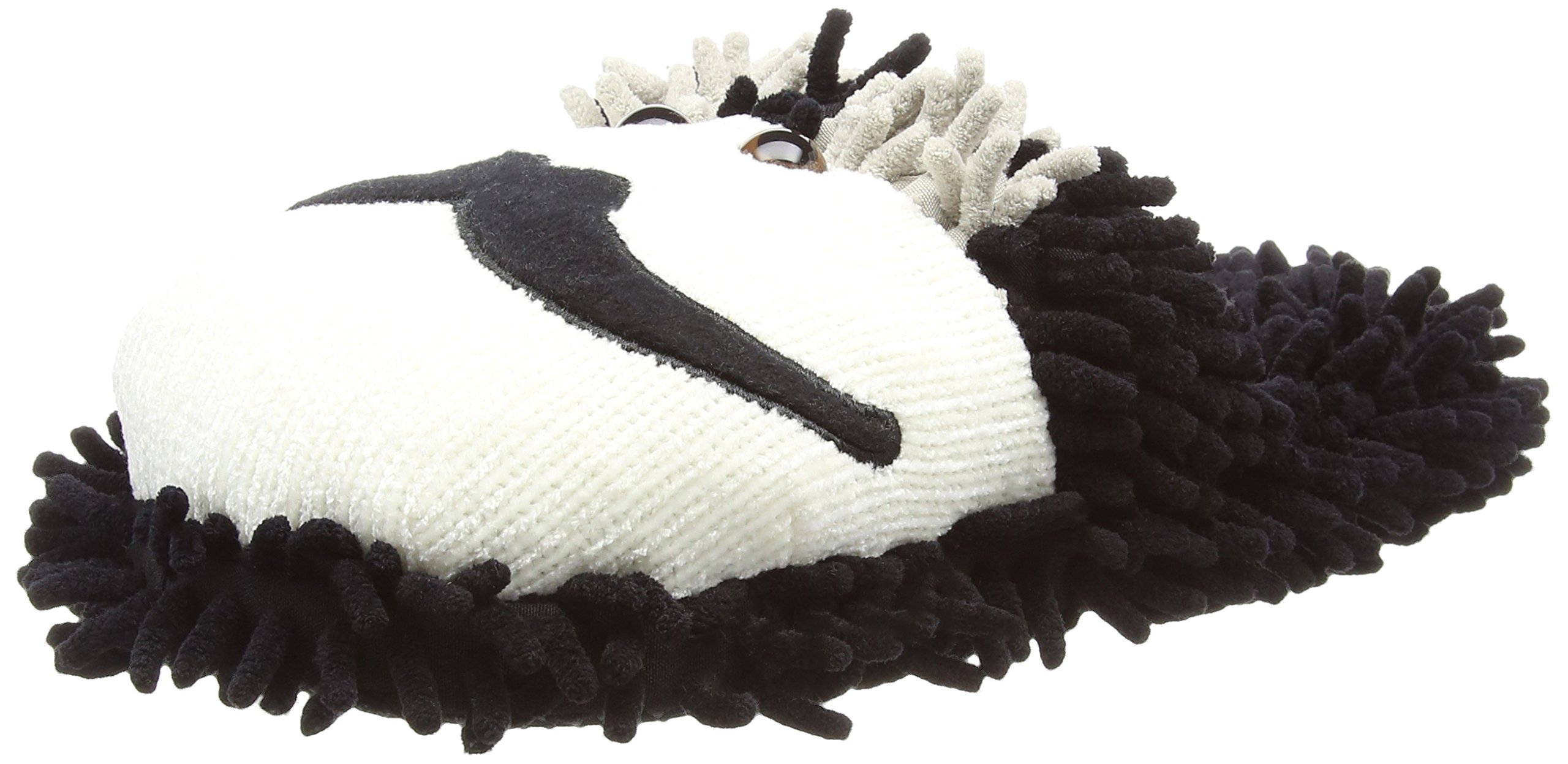 Aroma Home Shoes Moustache Fuzzy, Women’s Open Back Slippers, White (White), M UK (40/41 EU)