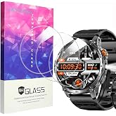 Lamshaw Compatible for PODOEIL Military Smart Watches Screen Protector, [3 Pack] 9H Tempered Glass Screen Protector Film Compatible for PODOEIL K302 1.7" Military Smart Watches (3 Pack)