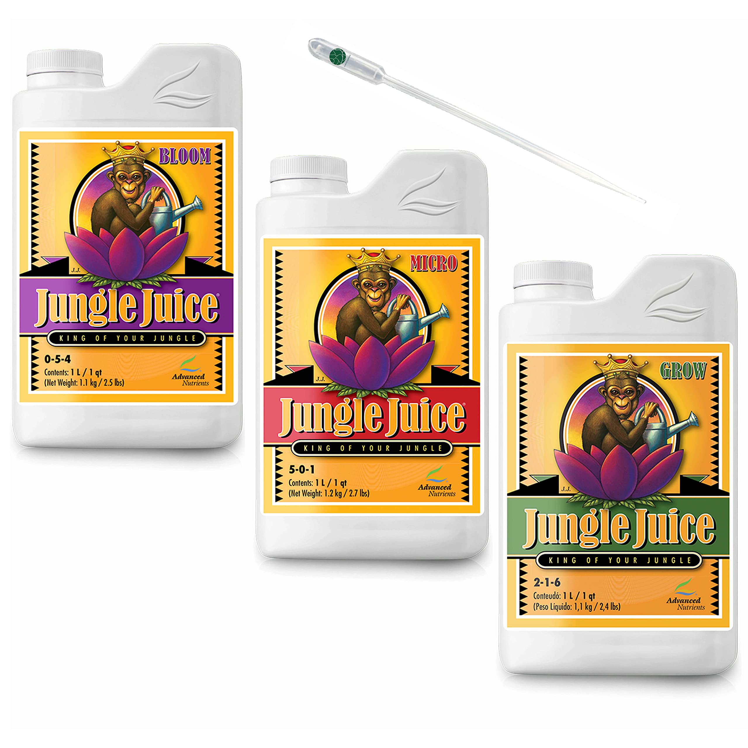 ADVANCED NUTRIENTS JUNGLE JUICE TRIO (GROW, MICRO, BLOOM) BUNDLE SET 1L