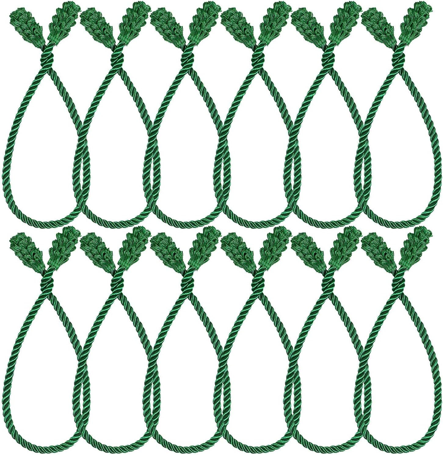 Wreaths, Garlands & Swags - Shappy Christmas Garland Ties Banister Ties Christmas Decorative Twist Ties Reusable and Flexible Twist Ties for Garland, Garland Ties for Banister Home Decoration (Green,12 Pieces)