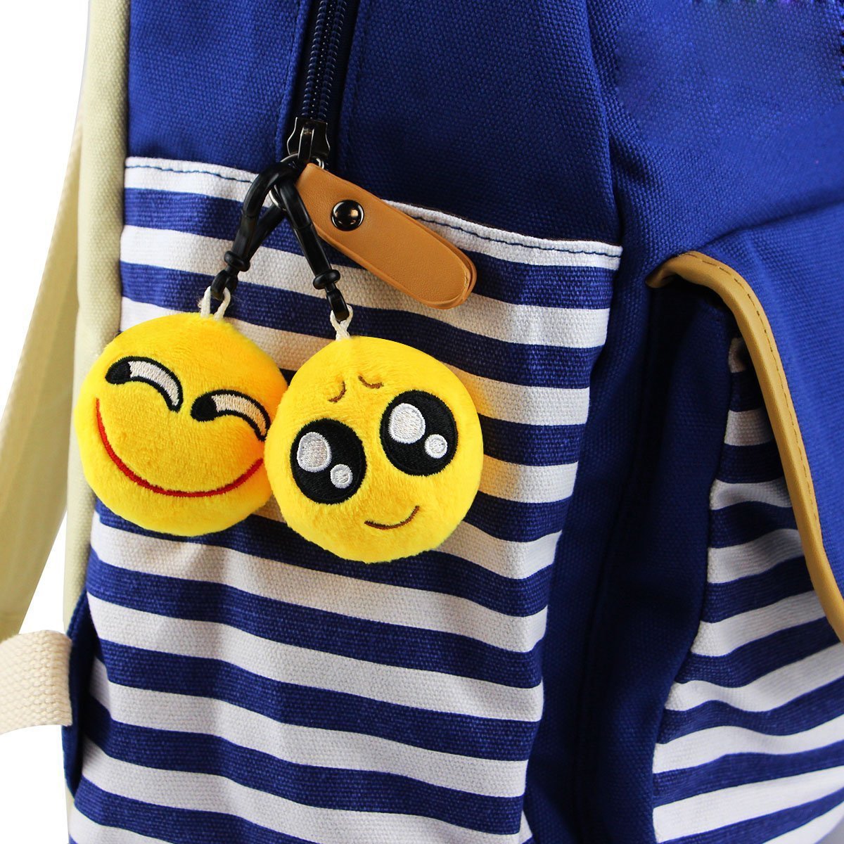 Dreampark Emoticon Keychain Mini Cute Plush Pillows, Party Favors for Kids Valentine's Day Gifts / Birthday Party Supplies, Easter Basket Stuffers Egg Fillers Carnival Prizes Toys for Kids (64 Pack)