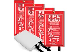 FJNATINH Fire Blankets Emergency for Home - 1 Pack 40' x 40' Fiberglass Blanket for Kitchen and Home (4)