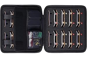 Aenllosi Hard Case for 36PCS Fingerboards,Large Capacity Holder for Mini Finger Skateboards Toy,Compatible with Grip Tapes,Bearing Wheels,Trucks & Decks(Black,Case Only)