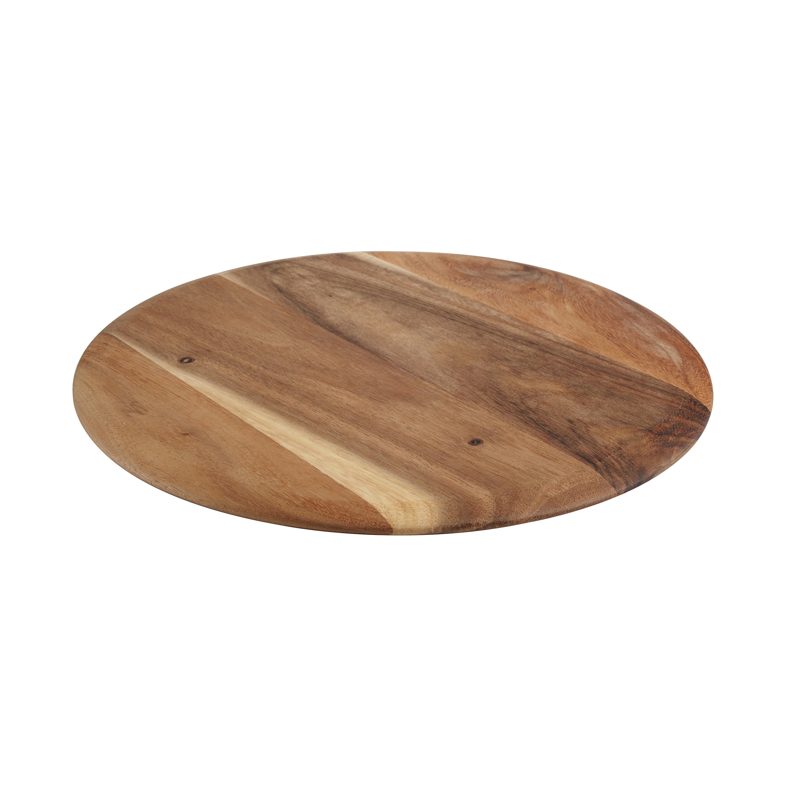 T&G Baroque Round Pizza/Serving Board in Rustic Acacia, 35 x 1.5 cm (9720)