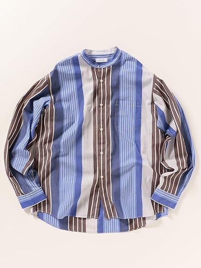 Amazon シップスエニィ メンズ シャツ マルチカラー ストライプ メンズ ライトブルー 青 Xl シャツ 通販