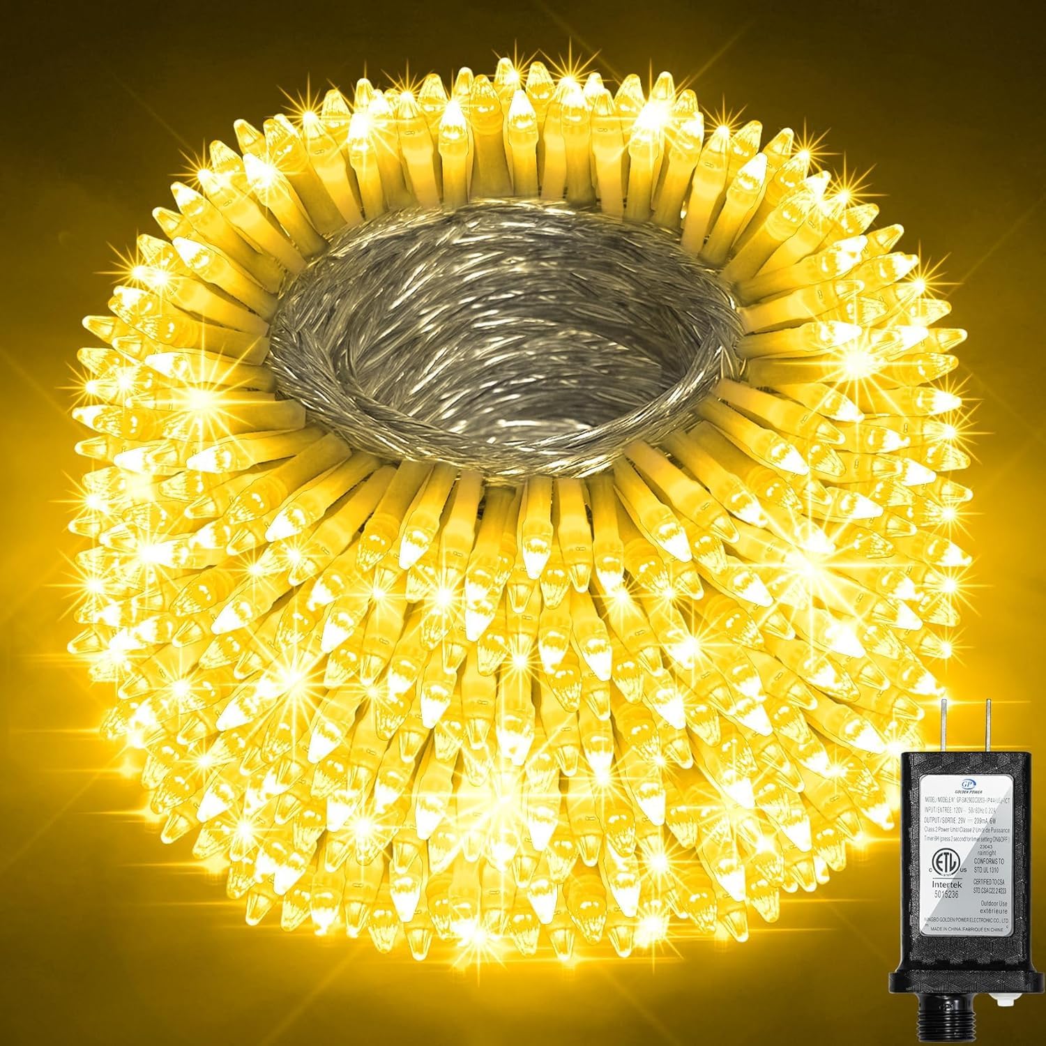 Photo 1 of 1500 LED 470FT Christmas String Lights, 12 Modes and Timer Memory Dimmable, Plug in Outdoor Waterproof Clear Wire Twinkle Fairy Light for for Xmas Yard Tree Wedding Party Outside Decor (Warm White)