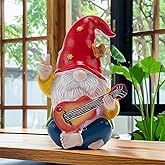 Kajoeiae Spring Gnomes Outdoor Statue for Garden, 4.72 Inches Gnome Figurine Funny Hippie Decor for Lawn, Patio and Porch (Red)