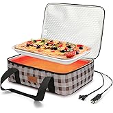Food Warmer Electric Casserole Carrier - Lunch Bag for Adults for Car Truck, 12V/24V/110V, Thermos for hot Food for Potluck Cookouts Parties Picnic,Lasagna Lugger,Fits 9"x13" Baking Pan