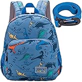 willikiva 3D Dinosaur Backpack Toddler Backpacks for Boys and Girls Kids Backpack Waterproof Preschool Safety Harness Leash (Light Blue)