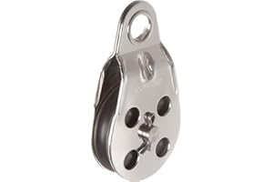 RONSTAN RF104 Ferrule Top Removable Sheave Wire Rope Single Block, 1870 lbs Load Capacity, 1-3/4" Sheave